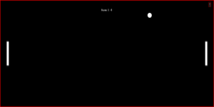 Snapshot of the pong game